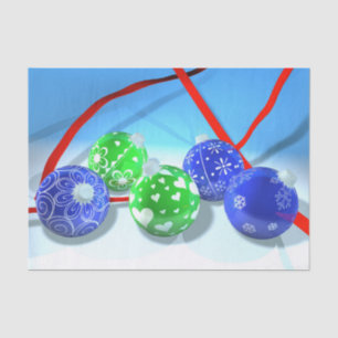 Christmas ornaments tissue paper