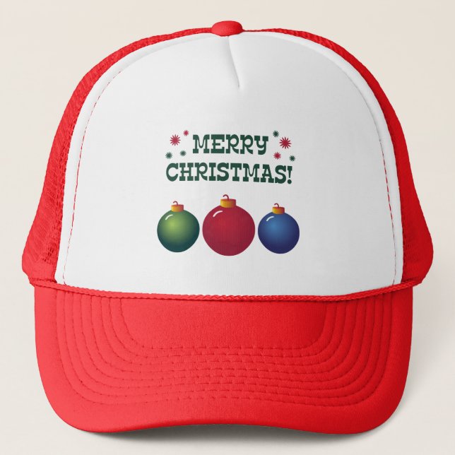 Christmas Ornaments Trucker Hat (Front)