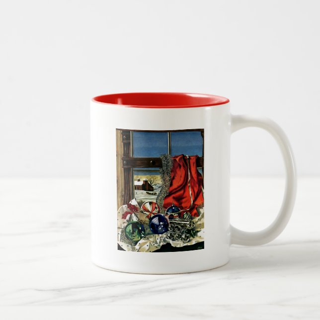 Christmas Ornaments Two-Tone Coffee Mug (Right)