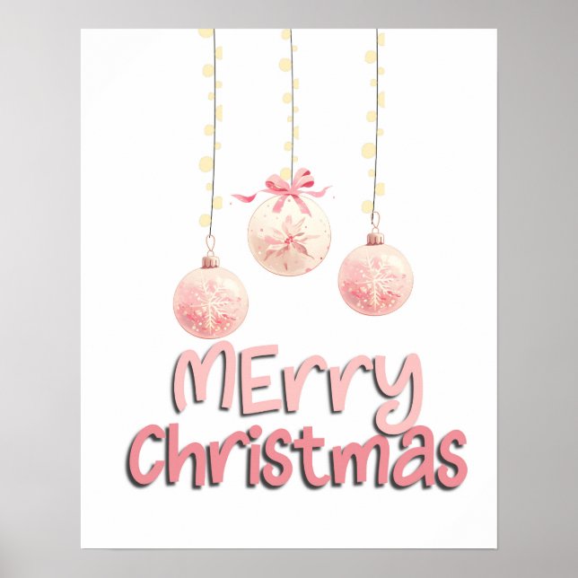Christmas ornaments wallart poster (Front)