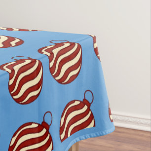 Christmas ornaments with 2 colours tablecloth