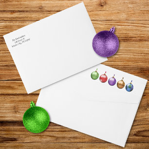 Christmas Ornaments Wrap Around Label