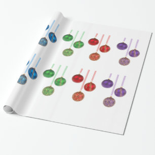 Christmas ornaments wrapping paper. paper