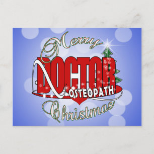 CHRISTMAS OSTEOPATH DOCTOR HOLIDAY POSTCARD