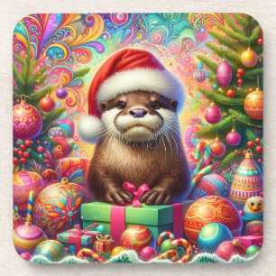 Christmas Otter Coaster