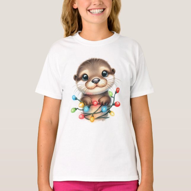 Christmas Otter T-Shirt (Front)