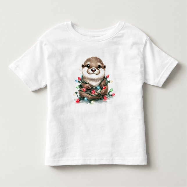 Christmas Otter Toddler T-Shirt (Front)