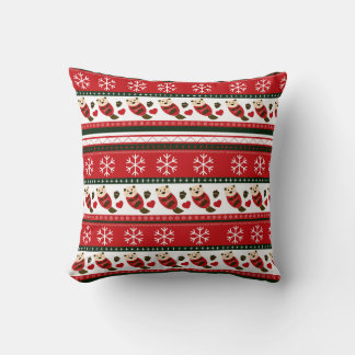 Christmas Otter Ugly Sweater Pattern Cushion