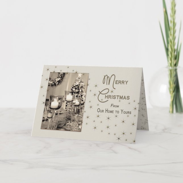 CHRISTMAS - Our Home to Yours - BEAUTIFULLY UNIQUE Holiday Card (Front)