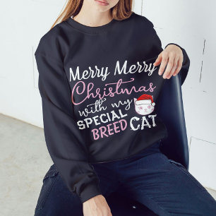 Christmas Outfit Merry Party Personalised Cat Pet Sweatshirt