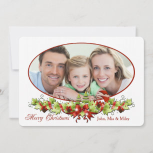 Christmas Oval Photo Card