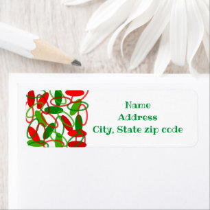 Christmas Ovals Return Address Label