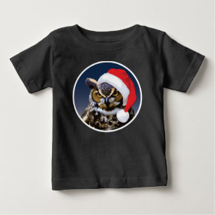 Christmas Owl - Baby Fine Jersey T-Shirt