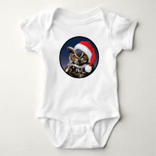 Christmas Owl - Baby Jersey Bodysuit