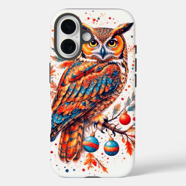 Christmas Owl Case-Mate iPhone Case (Back)