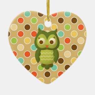 Christmas Owl Ceramic Tree Decoration