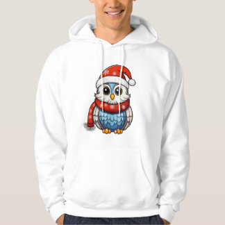 Christmas Owl – Festive Holiday Hoodie for Adults