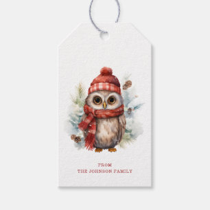 Christmas Owl Gift Tags