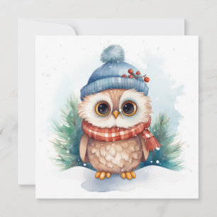 Christmas Owl Greeting Card
