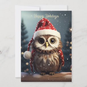 Christmas Owl Holiday Card
