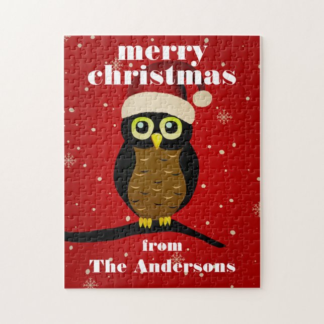 Christmas Owl Jigsaw Puzzle (Vertical)
