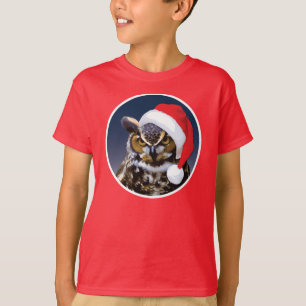 Christmas Owl - Kids' Basic Hanes T-Shirt