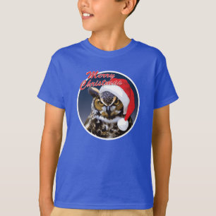Christmas Owl - Kids' Basic Hanes T-Shirt