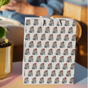 Christmas Owl Large Gift Bag