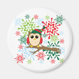 Christmas owl magnet