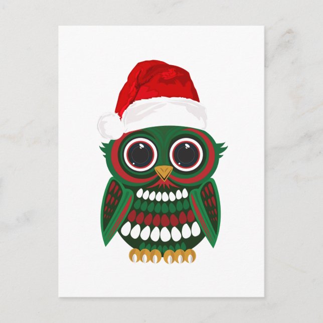 Christmas Owl Postcard (Front)