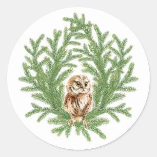 Christmas Owl Sticker
