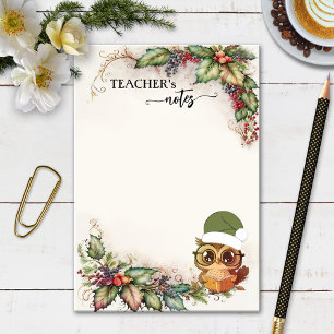 Christmas Owl Teacher Post-it Notes