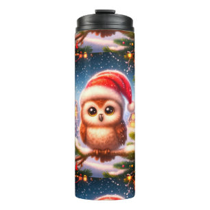 Christmas Owl Thermal Tumbler