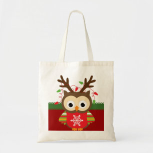Christmas Owl Tote Bag