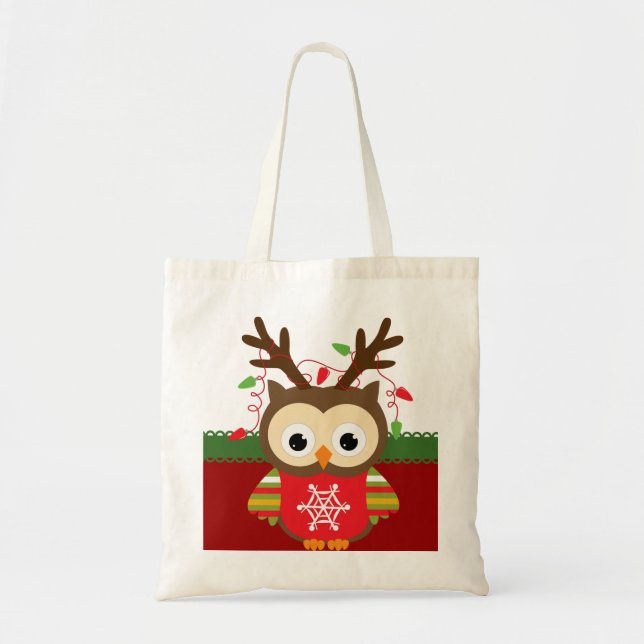 Christmas Owl Tote Bag (Front)
