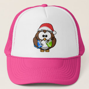 Christmas Owl Wearing Santa Hat-15840 Trucker Hat