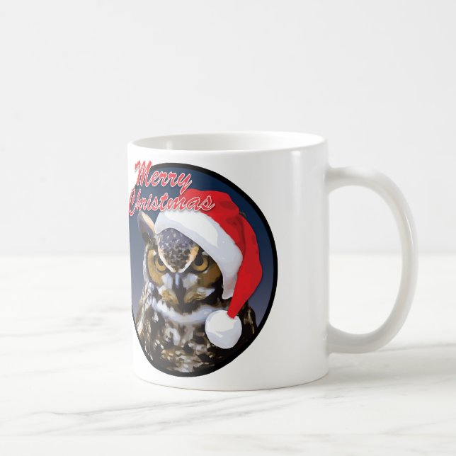 Christmas Owl - White 11 oz Classic White Mug (Right)