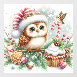 Christmas Owl Window Cling