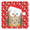 Christmas Owl with Santa Hat
