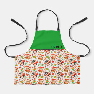 Christmas Owls and Penguins Apron