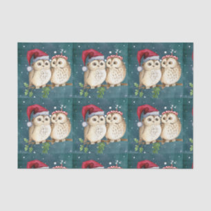 CHRISTMAS OWLS Tissue Paper