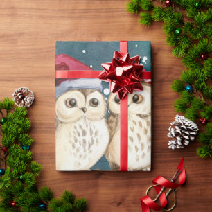  Christmas Owls    Wrapping Paper