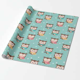 Christmas Owls Wrapping Paper