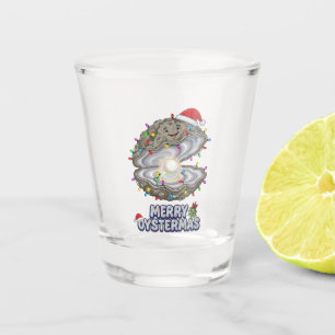 Christmas Oyster Crassostrea Santa Hat Holiday   Shot Glass