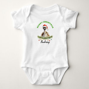 Christmas Oz Animals Emu Family Matching Baby Bodysuit