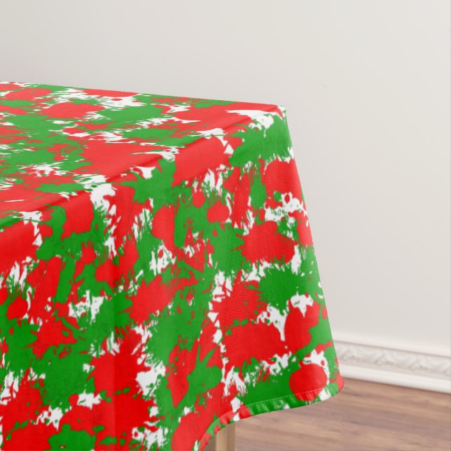 Christmas Paint Splatter Tablecloth (In Situ)