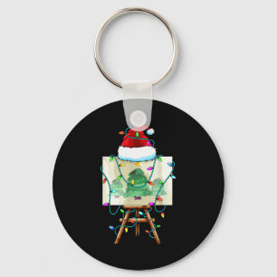 Christmas Painter Design _ Santa Xmas Paint Artist Key Ring