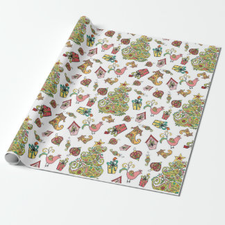Christmas Paisley Wrapping Paper