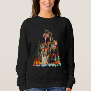 Christmas Pajama Afghan Hound Xmas Tree  Dog Dad M Sweatshirt