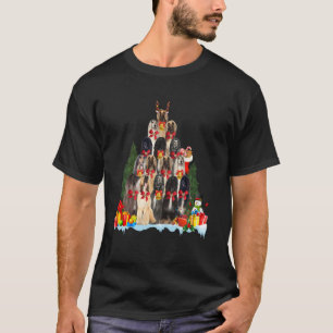 Christmas Pajama Afghan Hound Xmas Tree Dog Dad M T-Shirt